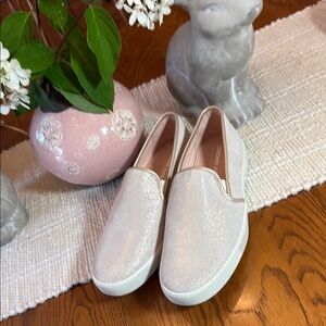 Under Armour Cream Sparkle Slip-On Loafers